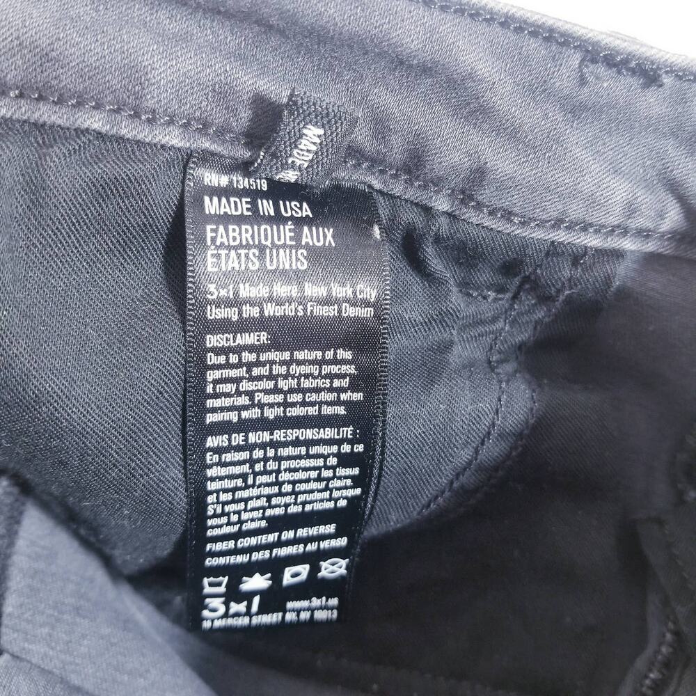 3x1 W3 Skinny Black Denim Mid Rise - Picture 9 of 11